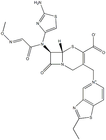(7R)-7-[(2-Amino-4-thiazolyl)(methoxyimino)acetylamino]-3-[[(2-ethylthiazolo[4,5-c]pyridin-5-ium)-5-yl]methyl]cepham-3-ene-4-carboxylic acid