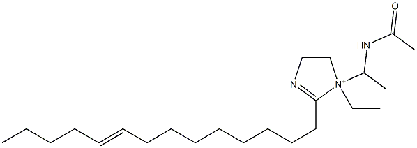 1-[1-(Acetylamino)ethyl]-1-ethyl-2-(9-tetradecenyl)-2-imidazoline-1-ium 结构式