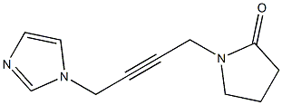 1-[4-(1H-Imidazol-1-yl)-2-butynyl]pyrrolidin-2-one Structure