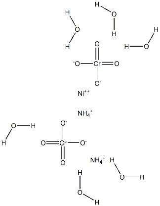 ビスクロム酸ニッケルジアンモニウム·6水和物 化学構造式