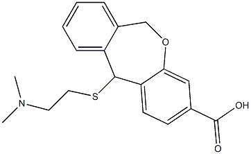 11-[[2-(Dimethylamino)ethyl]thio]-6,11-dihydrodibenz[b,e]oxepin-3-carboxylic acid,,结构式