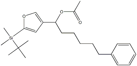 Acetic acid 1-[5-(tert-butyldimethylsilyl)-3-furyl]-6-phenylhexyl ester Struktur