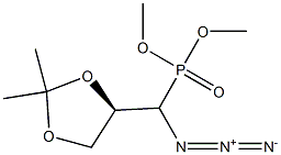 [(R)-(2,2-Dimethyl-1,3-dioxolan-4-yl)(azido)methyl]phosphonic acid dimethyl ester Structure