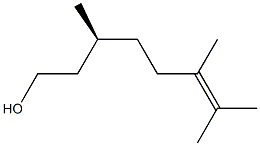 [S,(-)]-3,6,7-Trimethyl-6-octene-1-ol Struktur