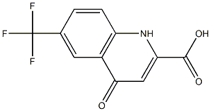 6-Trifluoromethyl-1,4-dihydro-4-oxoquinoline-2-carboxylic acid Struktur