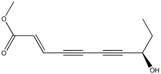 [R,E,(+)]-8-Hydroxy-2-decene-4,6-diynoic acid methyl ester Struktur
