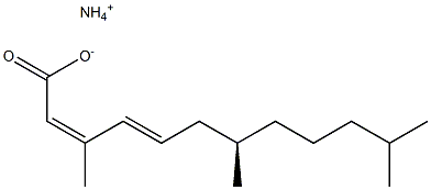 (2Z,4E,7R)-3,7,11-Trimethyl-2,4-dodecadienoic acid ammonium salt Structure