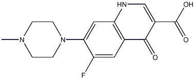 6-Fluoro-1,4-dihydro-4-oxo-7-(4-methyl-1-piperazinyl)quinoline-3-carboxylic acid Structure