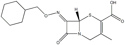 7-[(E)-(Cyclohexylmethoxy)imino]-3-methylcepham-3-ene-4-carboxylic acid Struktur