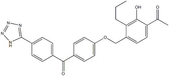 4-(4-Acetyl-3-hydroxy-2-propylbenzyloxy)-4'-(1H-tetrazol-5-yl)benzophenone