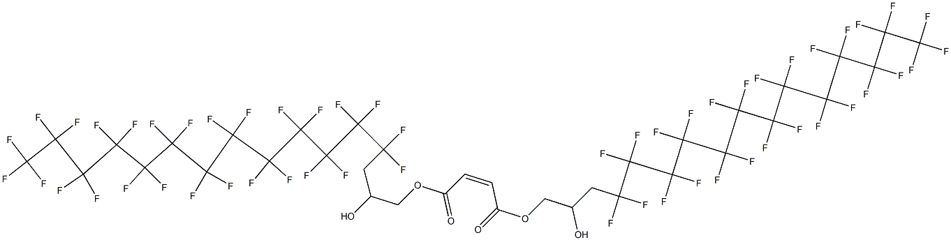 Maleic acid bis(4,4,5,5,6,6,7,7,8,8,9,9,10,10,11,11,12,12,13,13,14,14,15,15,16,16,16-heptacosafluoro-2-hydroxyhexadecyl) ester Structure