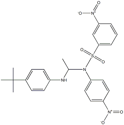 N-[1-[(4-tert-Butylphenyl)amino]ethyl]-N-(4-nitrophenyl)-3-nitrobenzenesulfonamide