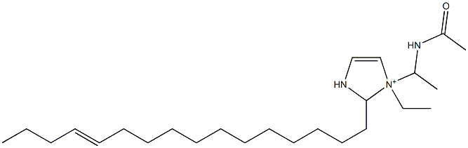 1-[1-(Acetylamino)ethyl]-1-ethyl-2-(12-hexadecenyl)-4-imidazoline-1-ium 结构式