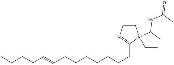 1-[1-(Acetylamino)ethyl]-1-ethyl-2-(8-tridecenyl)-2-imidazoline-1-ium Struktur