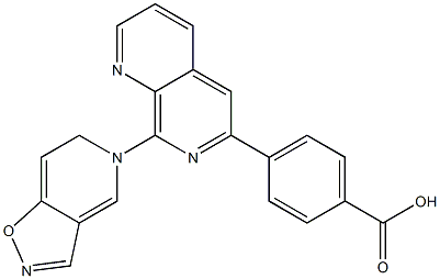 4-(8-Benzo[1,2,5]oxadiazol-5-yl-[1,7]naphthyridin-6-yl)-benzoic acid Struktur