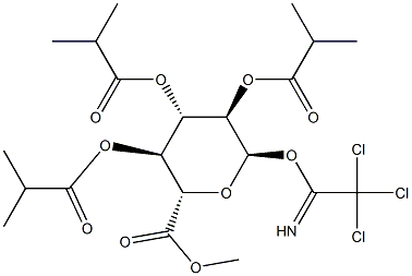 (2S,3S,4S,5R,6R)-3,4,5-Tris-isobutyryloxy-6-(2,2,2-trichloro- acetimidoyloxy)-tetrahydro-pyran-2-carboxylic acid methyl ester 结构式