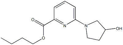 6-(3-羟基-吡咯-1-基)-吡啶-2-甲酸丁酯, , 结构式