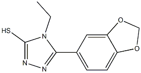 5-Benzo[1,3]dioxol-5-yl-4-ethyl-4H-[1,2,4]triazole-3-thiol Structure