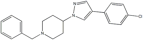1-Benzyl-4-(4-(4-chlorophenyl)-1H-pyrazol-1-yl)piperidine Structure