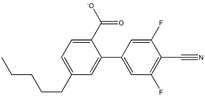 戊基苯甲酸对-3.5-二氟-4-氰基苯酚酯, , 结构式
