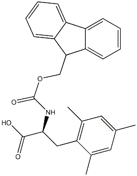 FMOC-L-2,4,6-三甲基苯丙氨酸,,结构式