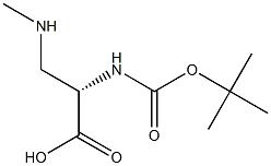 BOC-BETA-N-甲氨基-L-丙氨酸, , 结构式