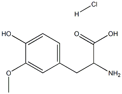 2-Amino-3-(4-hydroxy-3-methoxy-phenyl)-propionic acid hydrochloride Structure