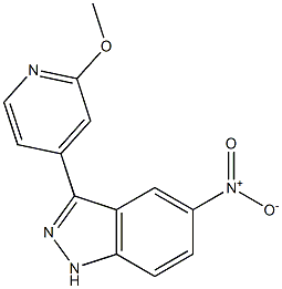 3-(2-methoxypyridin-4-yl)-5-nitro-1H-indazole Struktur