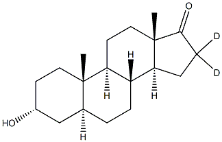 5a-Androstan-3a-ol-17-one-16,16-d2,,结构式