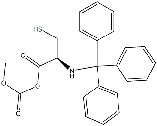 芴甲氧羰基-N-三苯甲基-D-半胱氨酸 结构式