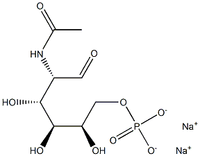 N-乙酰基-D-甘露糖胺-6-磷酸二钠盐, , 结构式