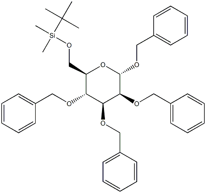 1,2,3,4-Tetra-O-benzyl-6-O-tert-butyldimethylsilyl-a-D-mannopyranose,,结构式