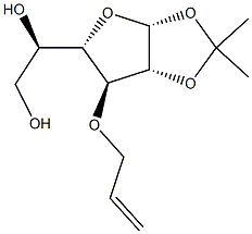 3-O-Allyl-1,2-O-isopropylidene-a-D-galactofuranose 化学構造式