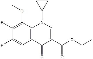 1-Cyclopropyl-6,7-difluoro-1,4-dihydro-8-methoxy-4-oxo-3-quinolinecarboxylic acid ethyl ester Structure