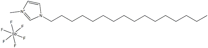 1-十六烷基-3-甲基咪唑六氟锑酸盐,,结构式