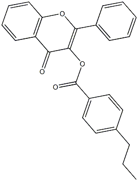 3-(4-propylbenzoyloxy)flavone Structure
