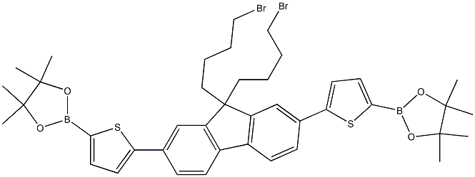 2,7-bis(5-(4,4,5,5-tetramethyl-1,3,2-dioxaborolan-2-yl)thiophen-2-yl)-9,9-bis-(4-bromo-butyl)-9H-fluorene