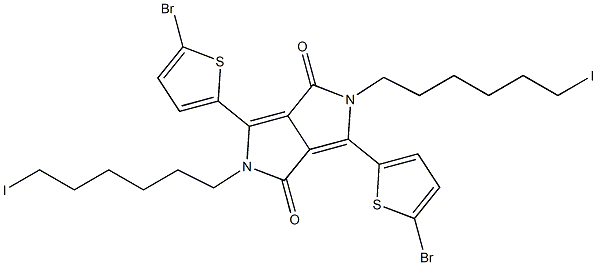 3,6-Bis-(5-bromo-thiophen-2-yl)-2,5-bis-(6-iodo-hexyl)-2,5-dihydro-pyrrolo[3,4-c]pyrrole-1,4-dione