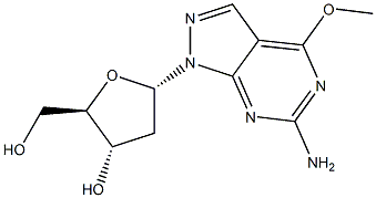 6-Amino-4-methoxy-1-(2-deoxy-alpha-D-ribofuranosyl)-1H-pyrazolo[3,4-d]pyrimidine Structure