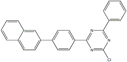 2-氯-4-(4-(萘-2-基)苯基)-6-苯基-1,3,5-三嗪,,结构式