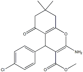 METHYL 2-AMINO-4-(4-CHLOROPHENYL)-7,7-DIMETHYL-5-OXO-5,6,7,8-TETRAHYDRO-4H-CHROMENE-3-CARBOXYLATE