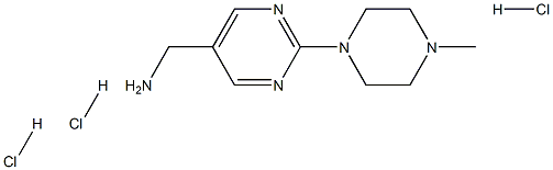 2-(4-Methyl-1-piperazinyl)pyrimidine-5-methanamine Trihydrochloride Structure