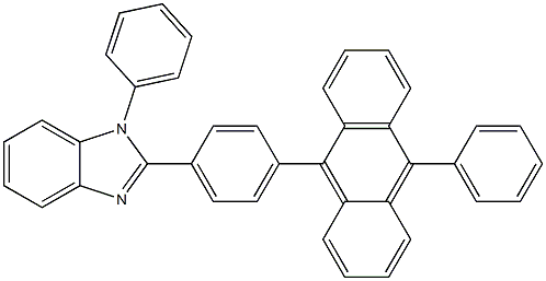 1-苯基-2-(4-(10-苯基蒽-9-YL)苯基)-1H-苯并[D]咪唑, , 结构式