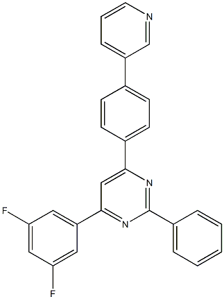 4-(3,5-difluorophenyl)-2-phenyl-6-(4-(pyridin-3-yl)phenyl)pyrimidine Structure