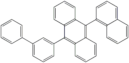 9-Biphenyl-3-yl-10-naphthalen-1-yl-anthracene Structure