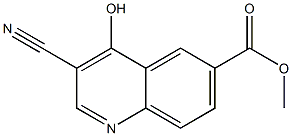 3-Cyano-4-hydroxy-quinoline-6-carboxylic acid methyl ester Struktur
