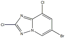 6-Bromo-2,8-dichloro-[1,2,4]triazolo[1,5-a]pyridine Struktur