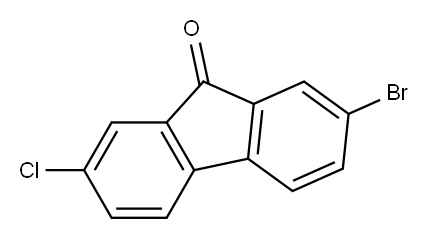 2-Bromo-7-chloro-fluorenone Struktur