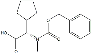 (S)-2-(N-Cbz-N-methyl-amino)-2-cyclopentylacetic acid Struktur