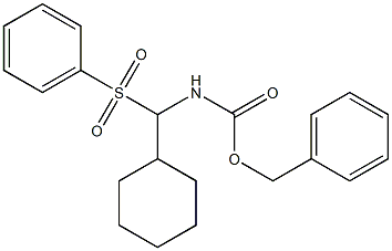 Benzyl (cyclohexyl(phenylsulfonyl)methyl)carbamate Structure